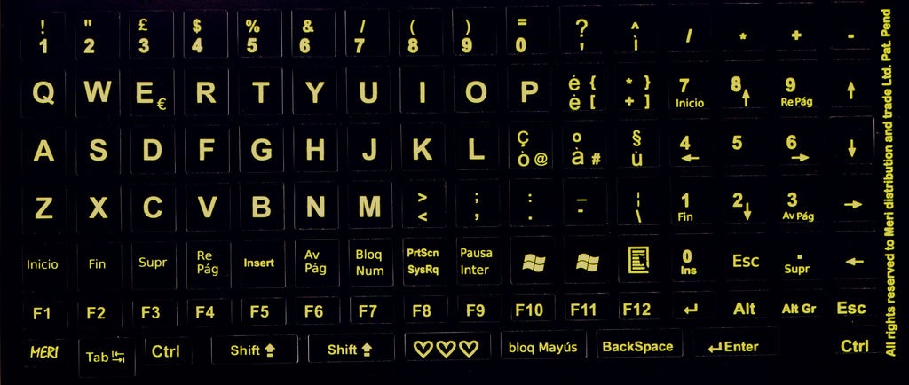 Led Keyboard Stickers Fluorescent Keyboards Replacement Stickers for PC – Royal Green Market