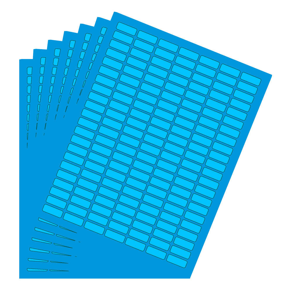 Rectangle Blue Labels Rectangular Small Labels Printable Stickers for Injket/Laser Printers ...