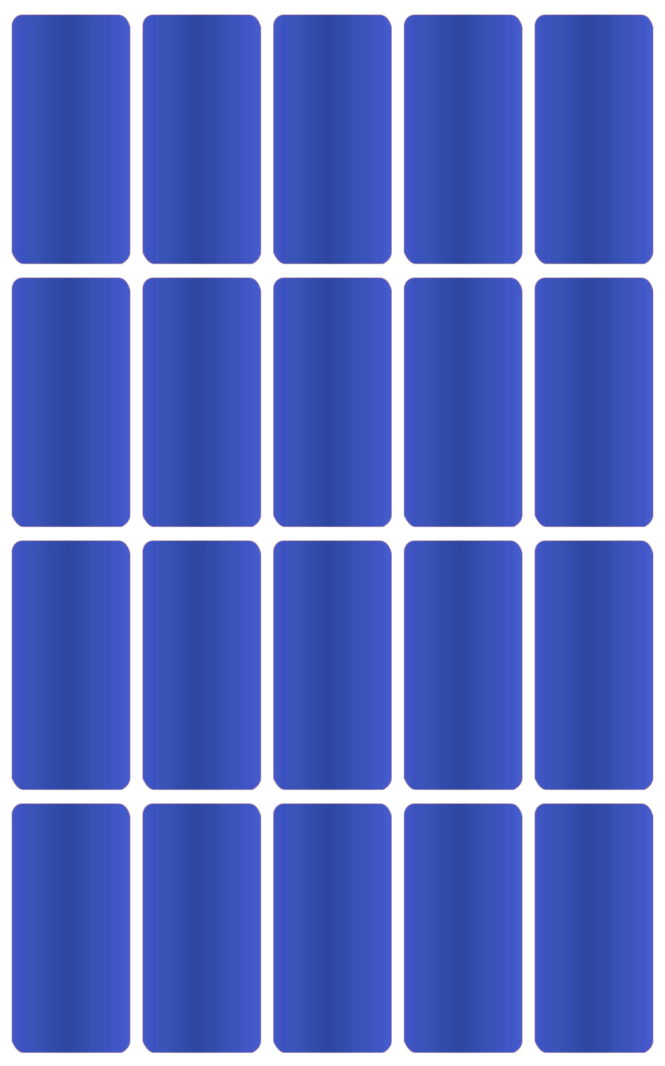 Royal Green Rectangular Color Coding Labels - 40mm X 19mm, Small Stickers (Multi-Sheets)