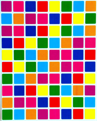 Square Color Coding Labels 1/2" Inch x 1/2" Inch