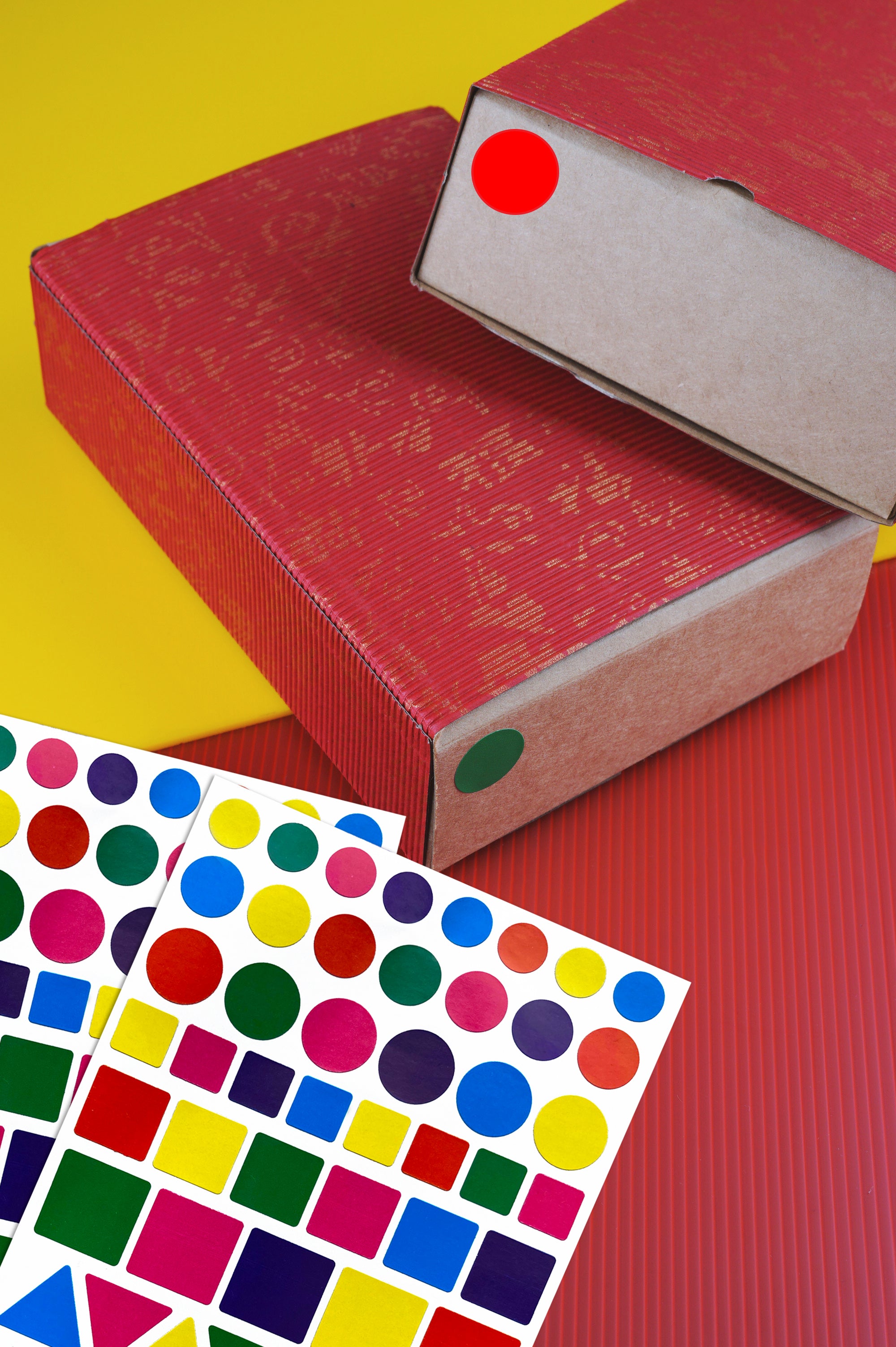 Multicolor Pattern Labels Color Coding Labels Multi Shape 5 Colors Stickers – Royal Green Market