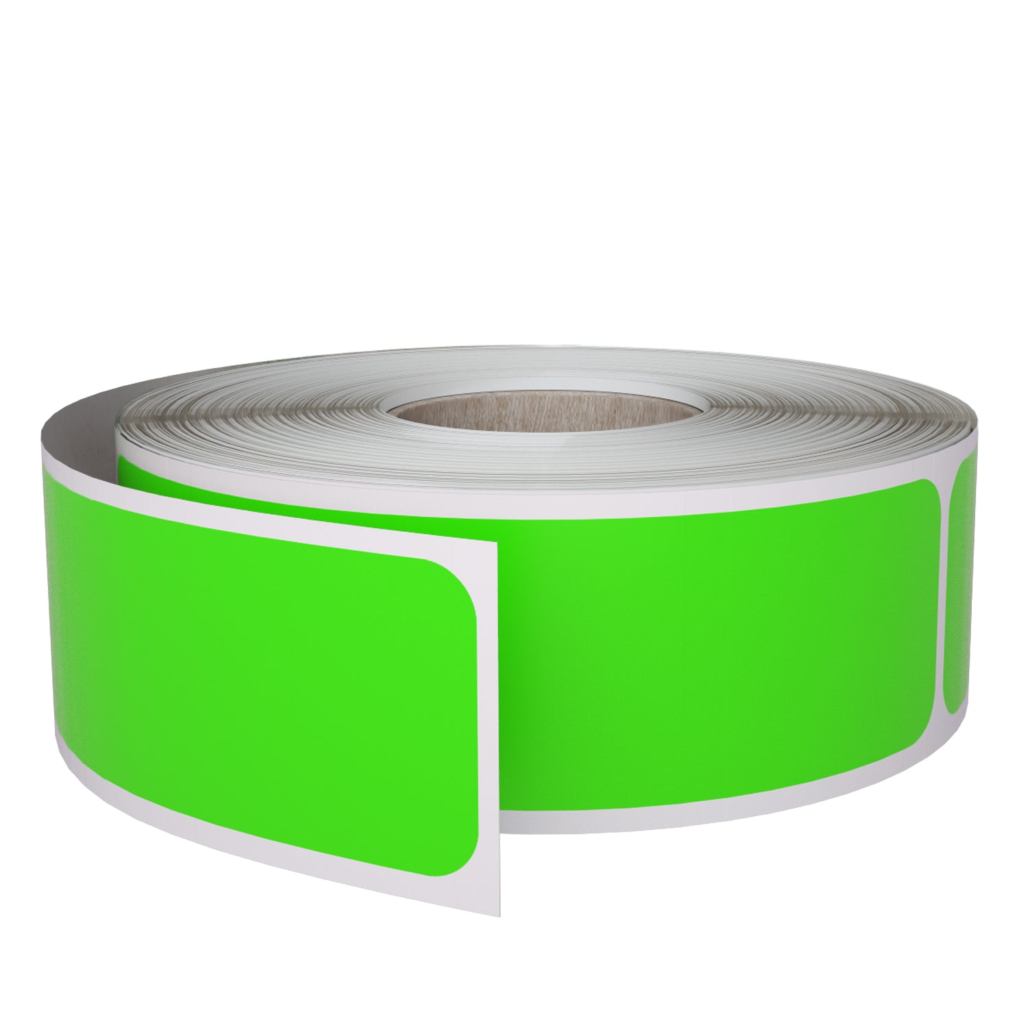 Royal Green Circle Labels Roll 1.25 inch Black Dot Stickers 30mm - 1000  Pack 