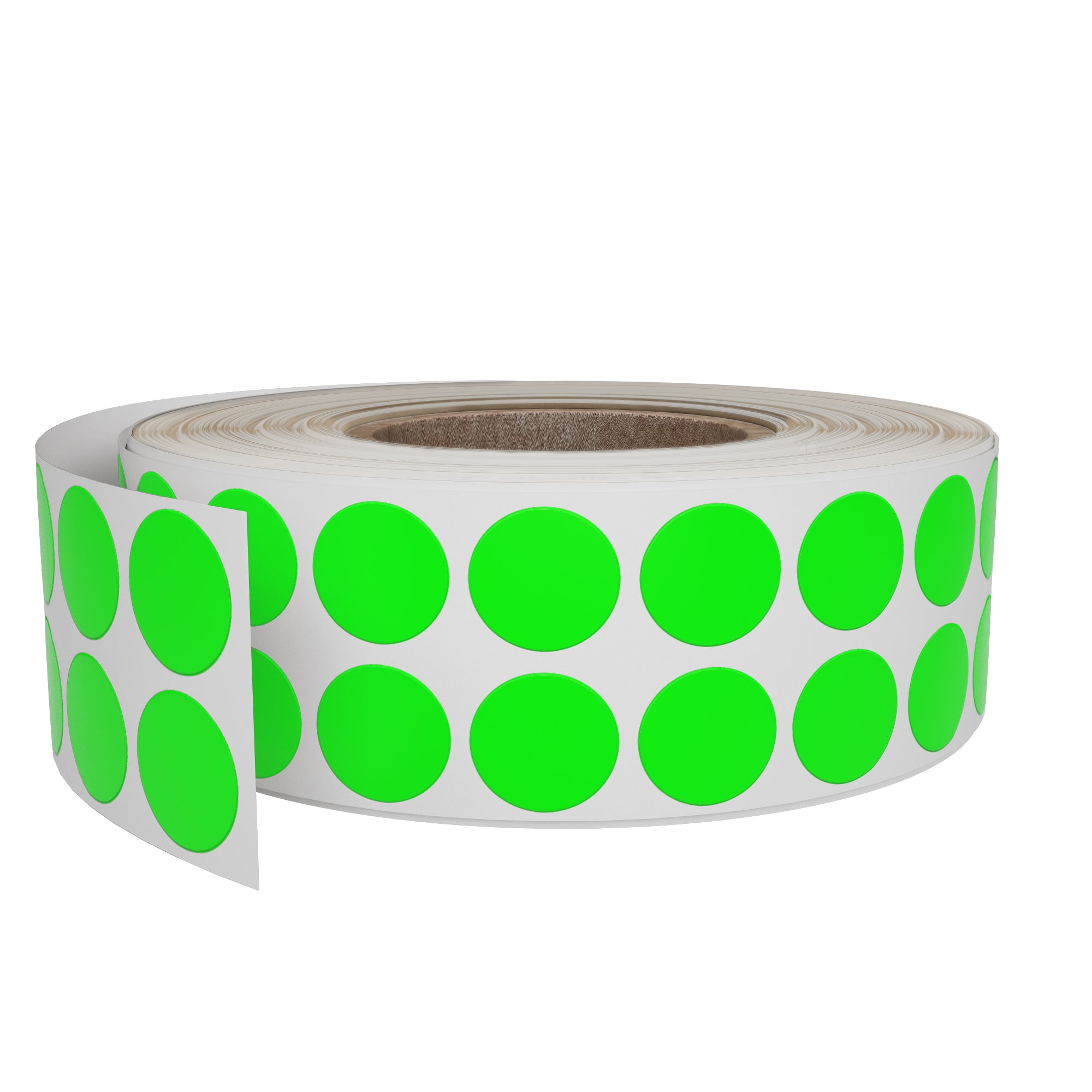 Royal Green Color Coding Dot Stickers in Black 8mm .25 - Circle Dots Labels on A Roll 1/4 - 2000 Pack