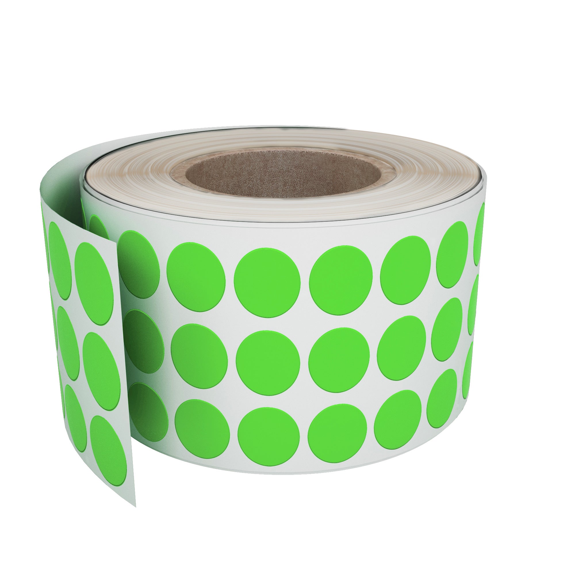 Green Dot Stickers in Various Sizes (8MM-38MM) Color-Coding Label