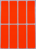 Rectangular stickers 3 x 1 inch Neon colors 76mm x 25mm