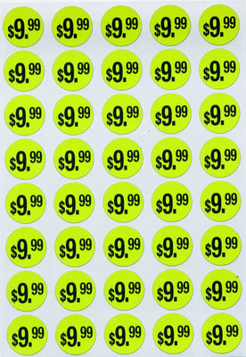Price Dot Stickers 3/4 Inch Neon Color Labels 19mm