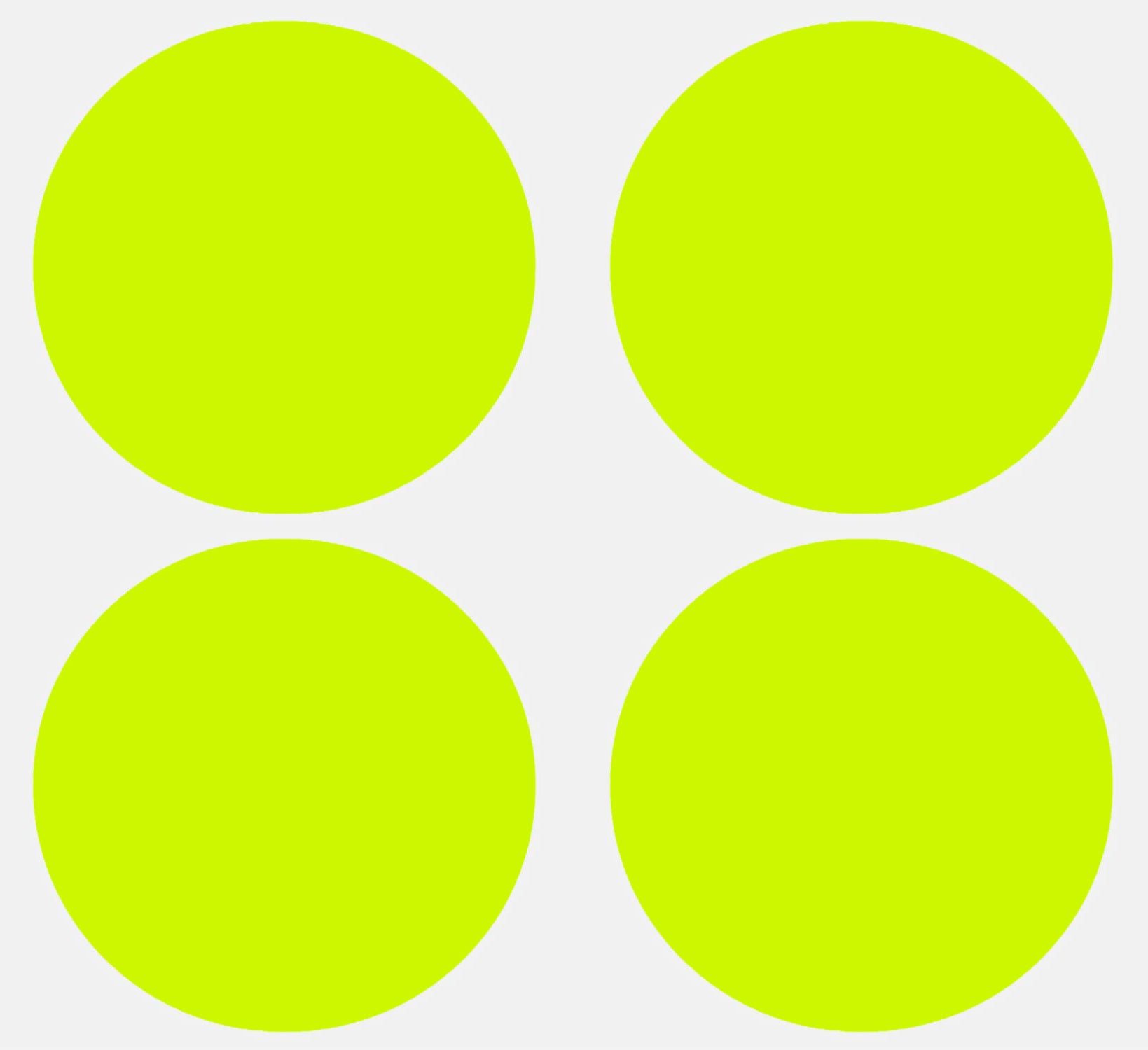 Neon Green Combo Label Set 1 x 2 5/8 Address & 1 2/3 Circle Labels
