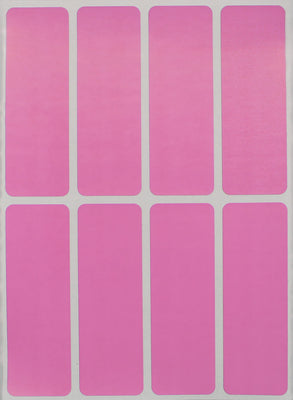 Rectangular Stickers 3 x 1 inch Pastel Colors 76mm x 25mm