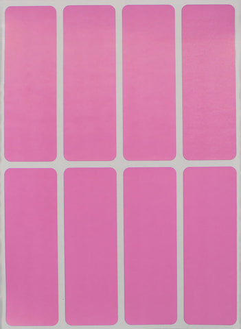 Rectangular Stickers 3 x 1 inch Pastel Colors 76mm x 25mm