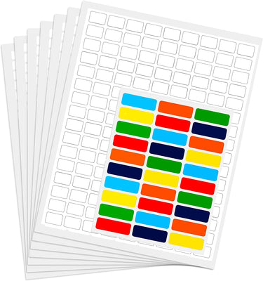 Rectangular Printable Sticker 0.75 x 0.50 Inch White Label Sheets