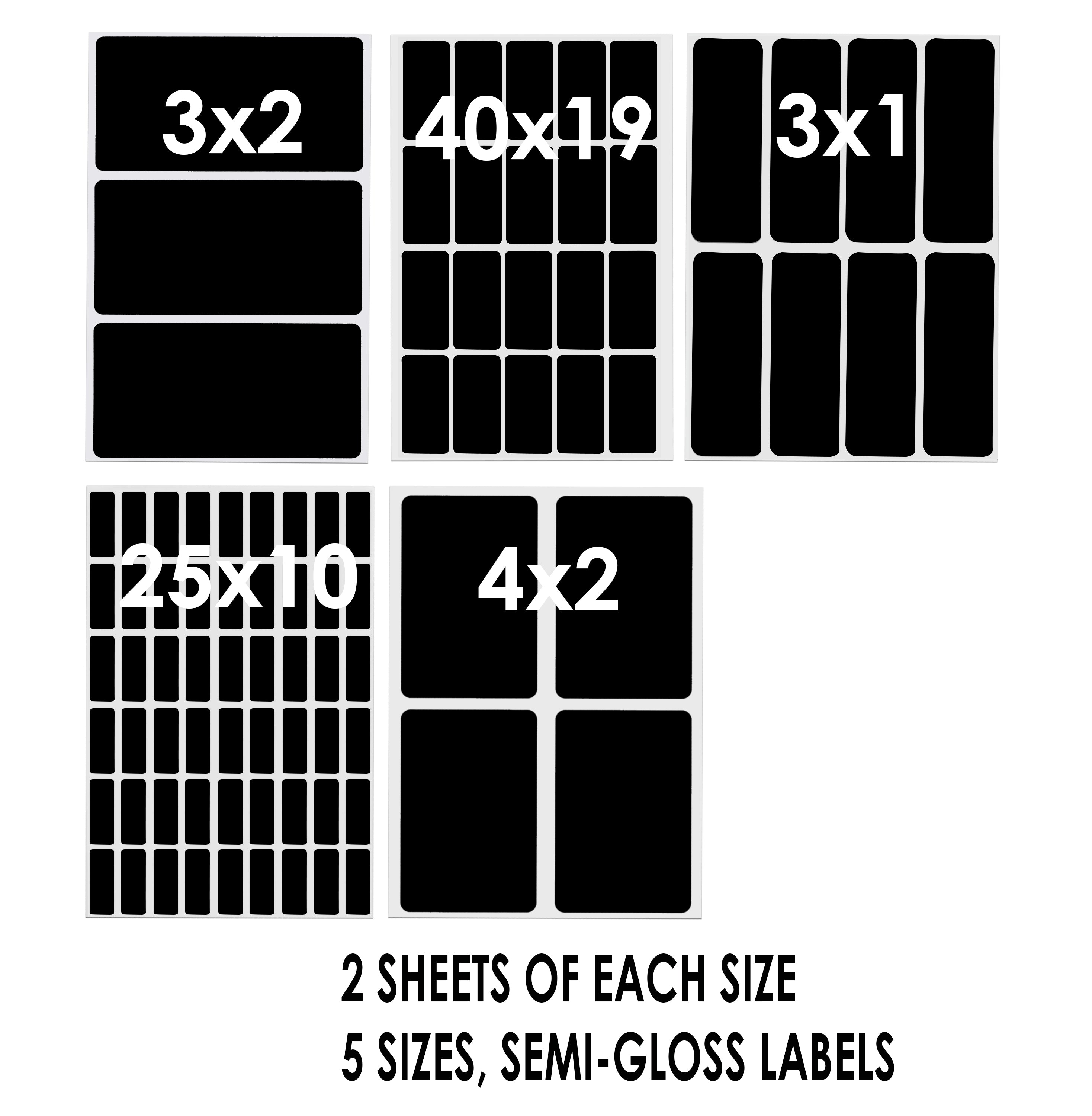 Rectangular Self Adhesive Labels Multi Size Sticker Packs – Royal Green ...