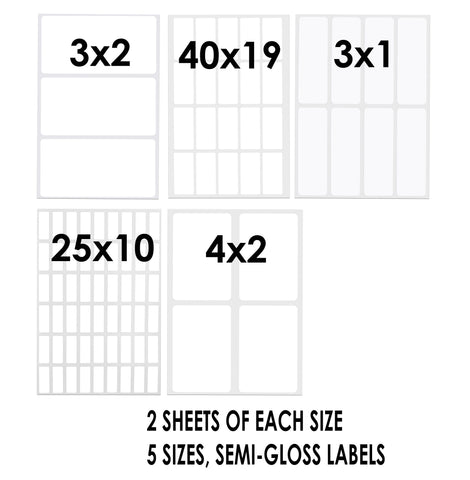 Large Labels Rectangular Rectangular Self Adhesive Labels Multi Size Sticker Packs – Royal Green ...
