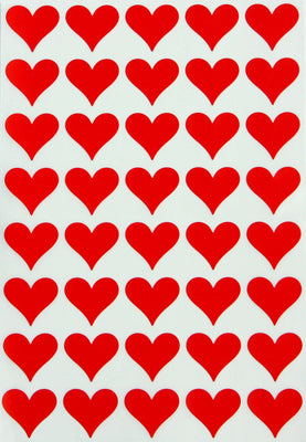 Red Heart Stickers Envelopes Seal 4.5" x 6" for Valentine's Day