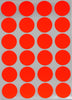 Dot stickers 1 inch Neon colors 25mm