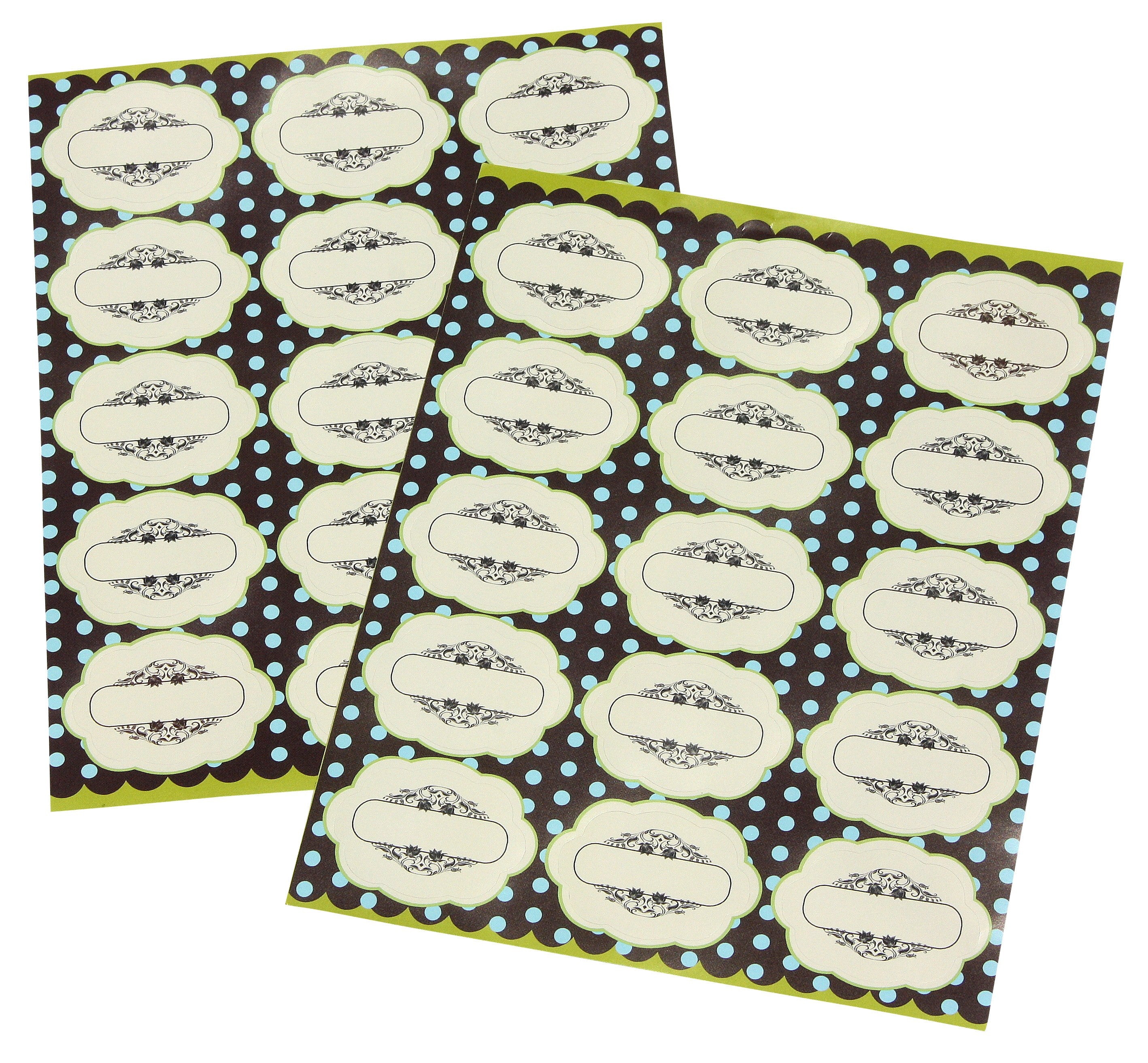 Royal Green Decorative Spice Labels for Spices Jars. Black Letters. Great for Kitchen or Home Organization - 30 Printed Spice Stickers + 30 Blank