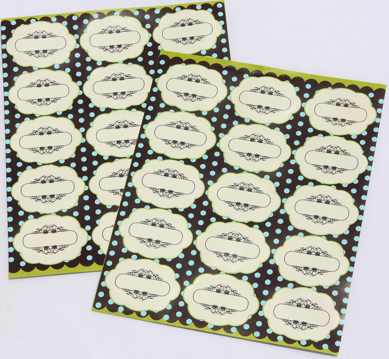 Etichette Adesive Decorative Royal Green - Per Dispensa, Barattoli, Organizzazione