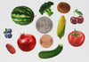Fruits & Vegetables Stickers for Arts and Crafts.