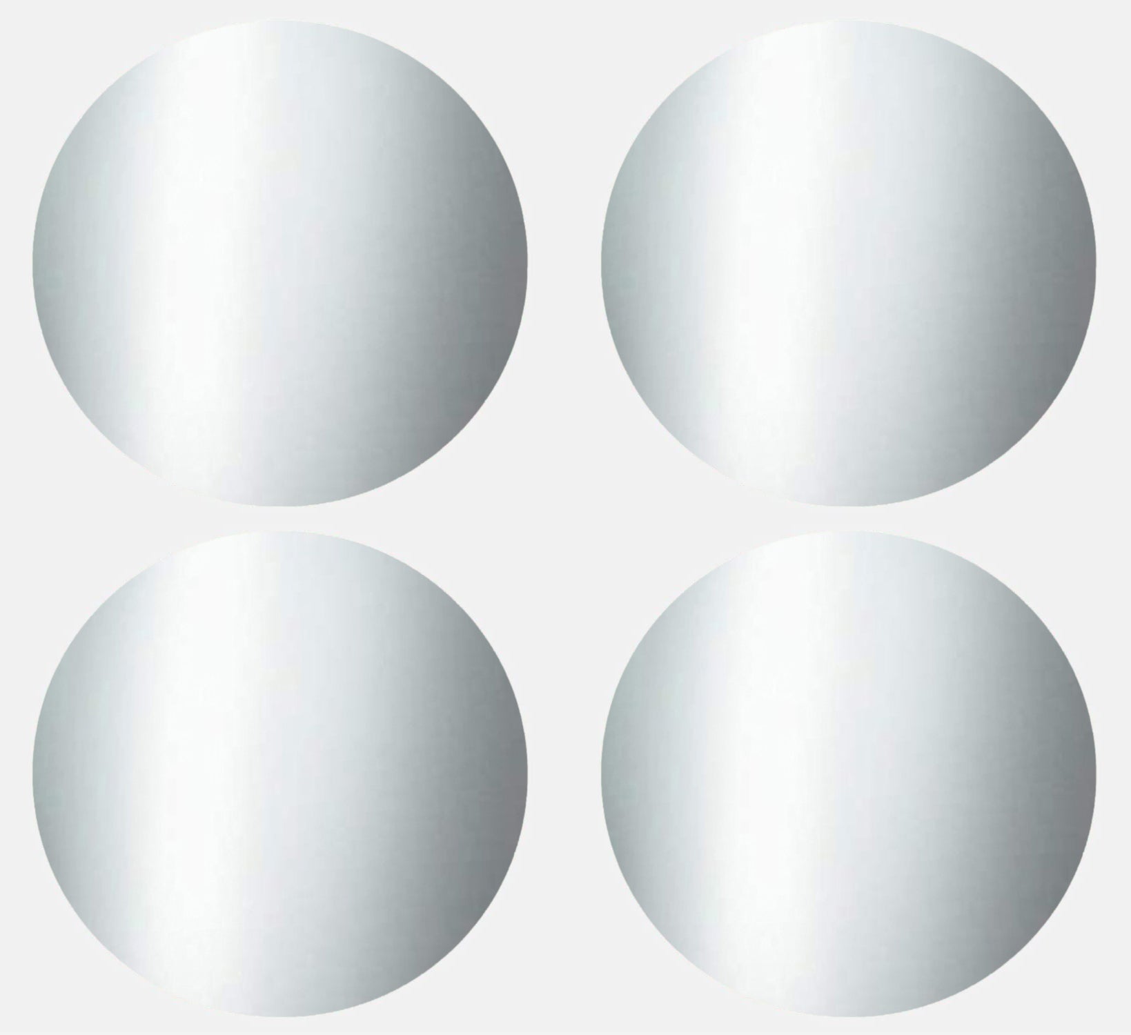 Silver Round Stickers