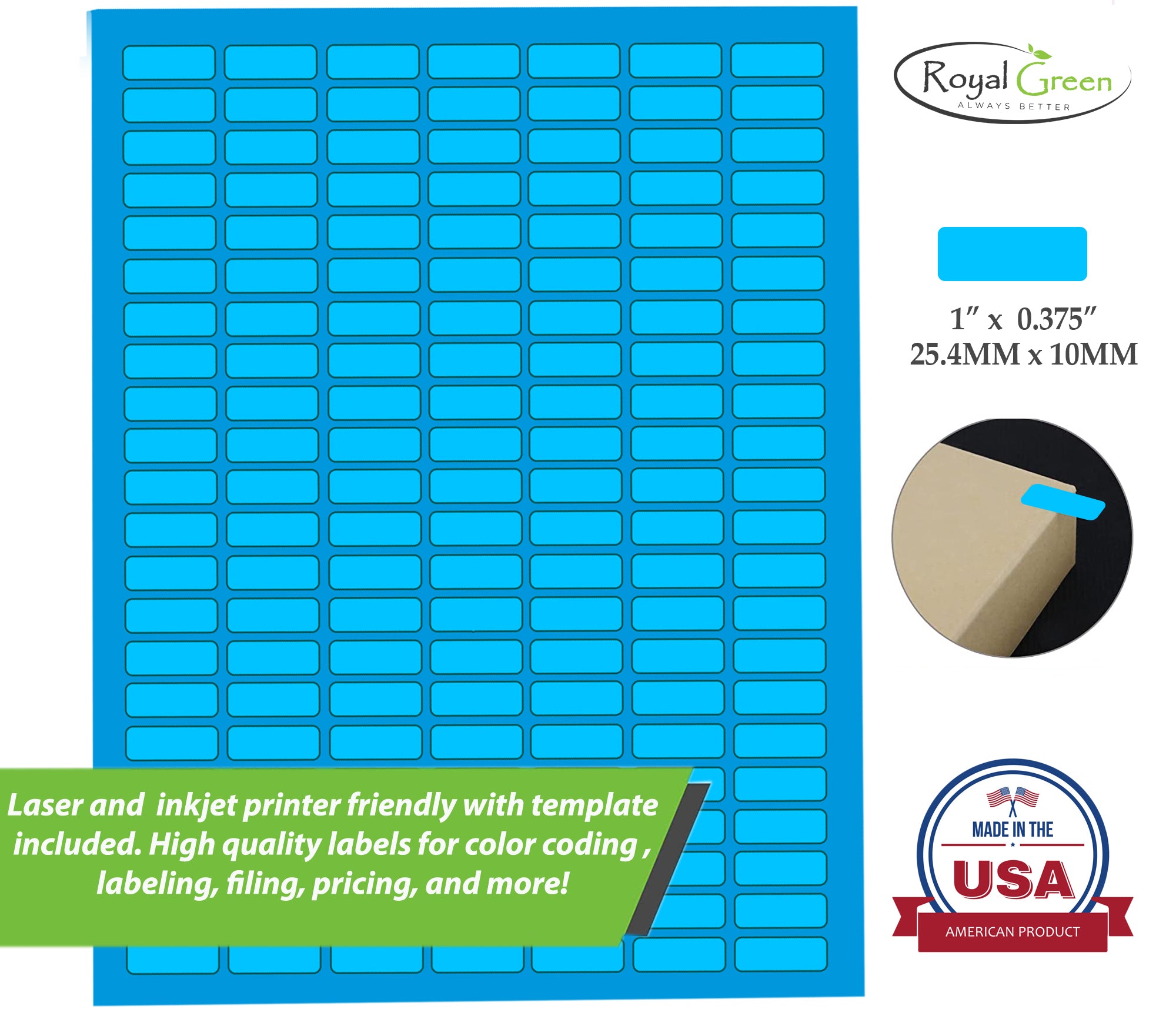 Rectangular Small Labels Printable Stickers for Injket/Laser Printers ...