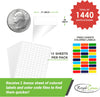 Rectangular Printable Sticker 0.75 x 0.50 Inch White Label Sheets