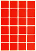 Square Stickers 1 x 1 inch Neon Colors 25mm x 25mm