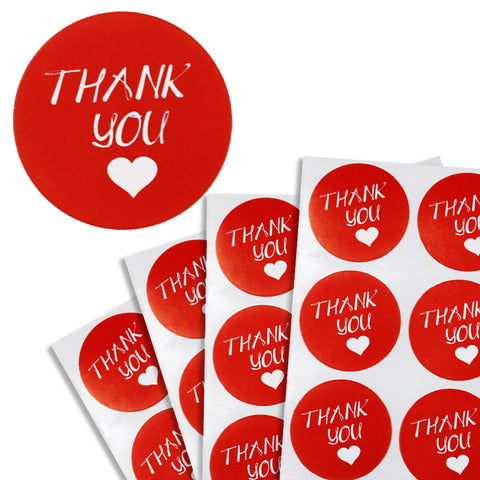 Round Heart Shape 1/2 Inch Thank You Stickers 38mm – Royal Green Market