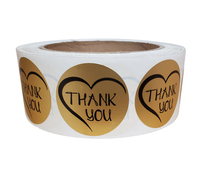 Thank You Stickers 1.5 inch Label Rolls 38mm