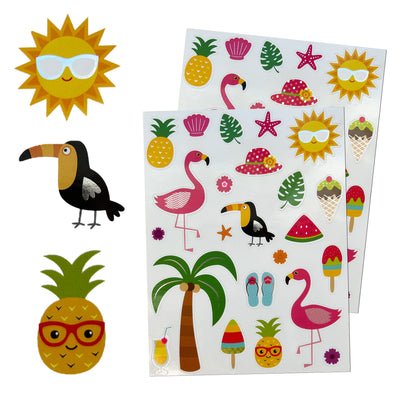 Tropical Beach Stickers for Kids, Arts and Crafts, Scrapbooking, Planner, Journal Stickers