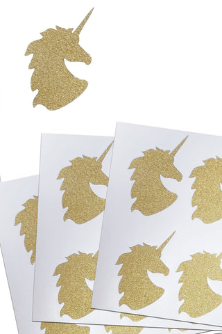Unicorn Glitter Stickers 2 Inch For Party Supplies, Envelopes and Invitation Seals