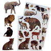 Safari Animal Stickers for Kids Arts and Crafts, Scrapbooking, Jungle Animal Stickers, Zoo Animal Stickers Elephants, Lions, Tigers and Monkeys